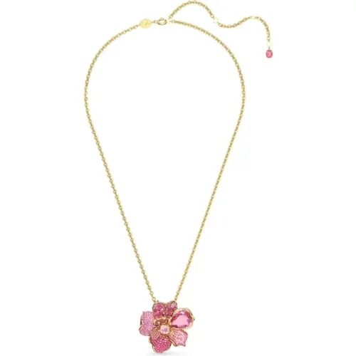 Necklaces, female, , Size: ONE SIZE Women's Necklace Florere Pendant and Brooch Pavé, Flower, , Gold Alloy Layer 5652068 - Swarovski - Modalova