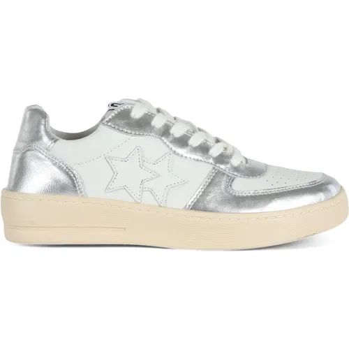 Leder Sneakers mit Schnürsenkeln , Damen, Größe: 40 EU - 2STAR - Modalova