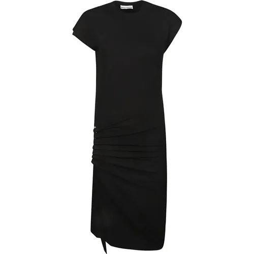Zeitloses Schwarzes Midi-Kleid , Damen, Größe: L - Paco Rabanne - Modalova