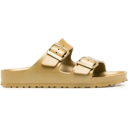 Sliders, female, , Size: 11 US Golden Arizona Eva Sandals - Birkenstock - Modalova