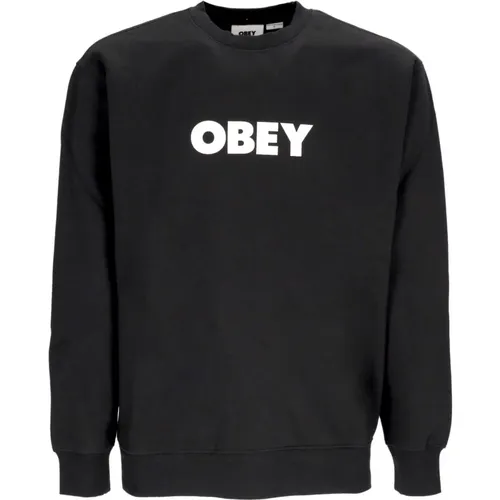 Sweatshirts, male, , Size: L Premium Fleece Crewneck Sweatshirt - Obey - Modalova