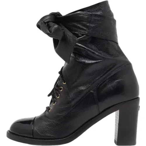 Pre-owned Leather boots , female, Sizes: 3 1/2 UK - Chanel Vintage - Modalova