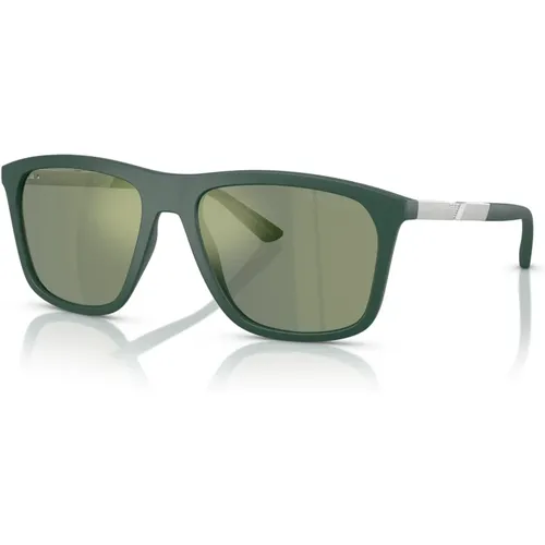 Silver Mirror Sunglasses , male, Sizes: 57 MM - Emporio Armani - Modalova