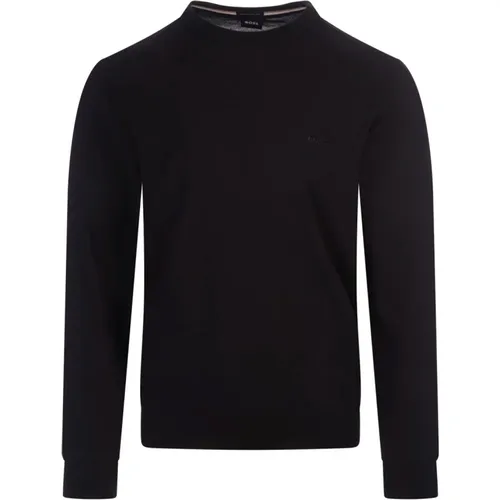 Wool Sweater with Embroidered Logo , male, Sizes: M, 2XL, S, L - Hugo Boss - Modalova