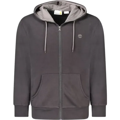 Zip-throughs, male, , Size: XL Black Cotton Sweater - Timberland - Modalova