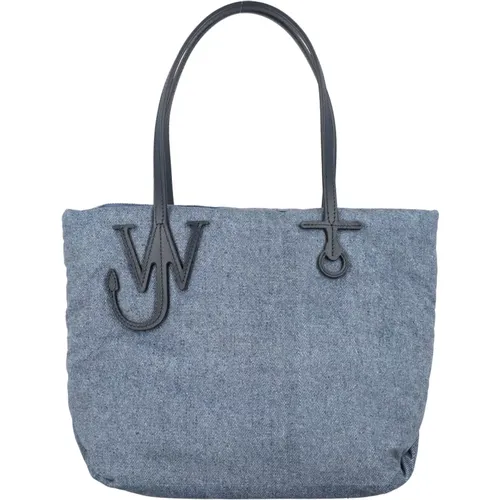 Tote Bags, unisex, , Size: ONE SIZE Anchor Denim Tote Bag - JW Anderson - Modalova