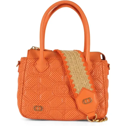 Small Leather Handbag with Zip Closure , female, Sizes: ONE SIZE - La Carrie - Modalova