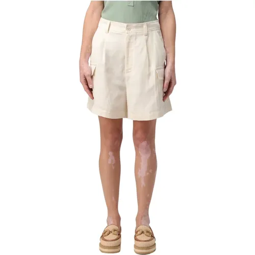 Short Shorts,Stilvolle Ivory Viscose Blend Shorts - Woolrich - Modalova