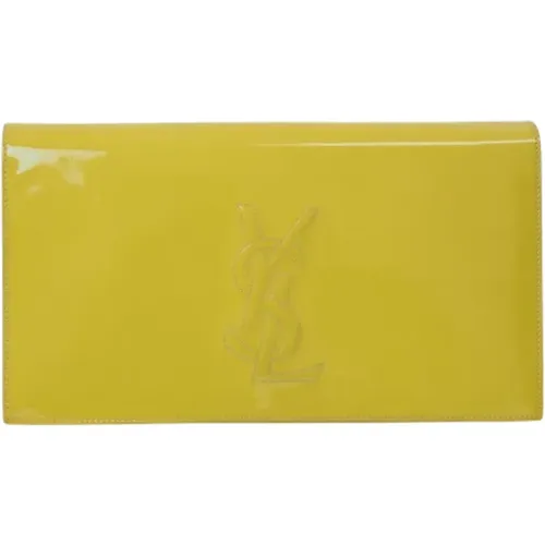 Pre-owned Clutches, female, , Size: ONE SIZE Pre-owned Leather clutches - Yves Saint Laurent Vintage - Modalova