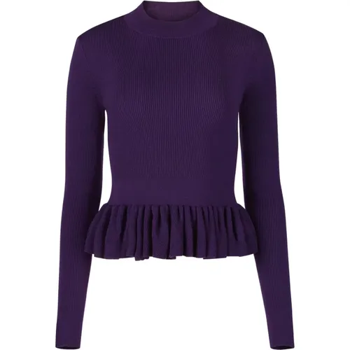 Ruffle Peplum Sweater in , female, Sizes: XS, S, M, XL, L - Nina Ricci - Modalova