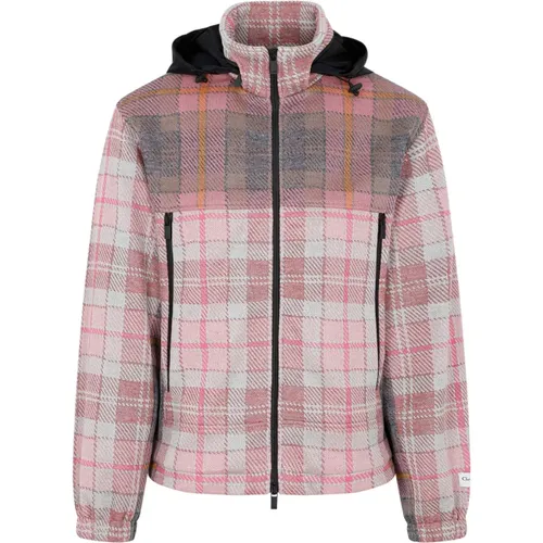 Light Jackets, male, , Size: L Pink Checked Jacket - Dior - Modalova