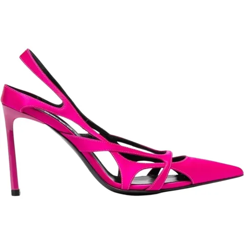 Magenta Fabric Pumps , female, Sizes: 2 UK - Sergio Rossi - Modalova