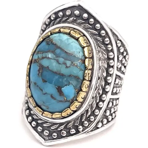 Rings, unisex, , Size: 58 MM Blue Turquoise Mohave Ring - Jalan Jalan - Modalova