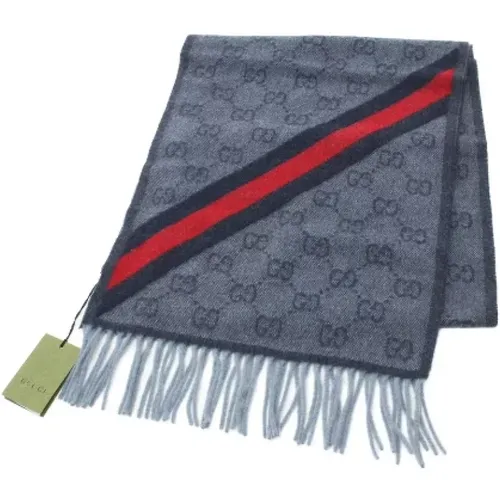 Pre-owned Scarves, male, , Size: ONE SIZE Pre-owned Canvas scarves - Gucci Vintage - Modalova