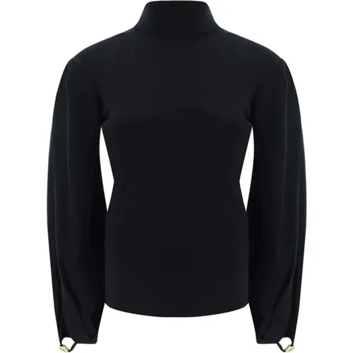 Wool Sweater with Cut-out Detail , female, Sizes: S, L, M - Chloé - Modalova