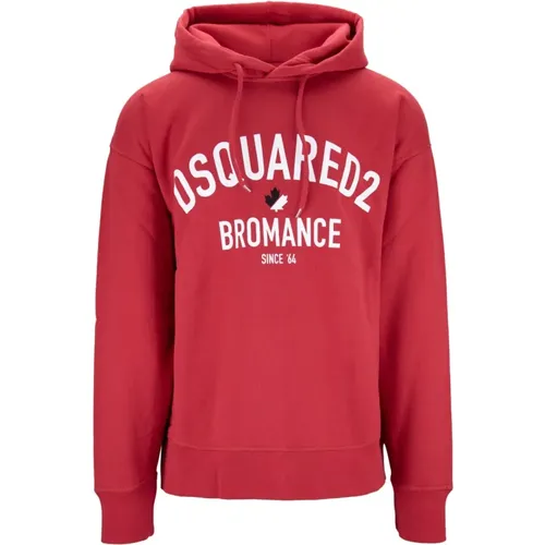 Hoodies, male, , Size: XL Hooded Sweatshirt with Drawstring - Dsquared2 - Modalova