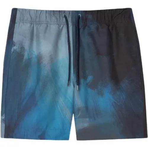 Casual Shorts, male, , Size: L Brush Stroke Print Shorts - PS By Paul Smith - Modalova