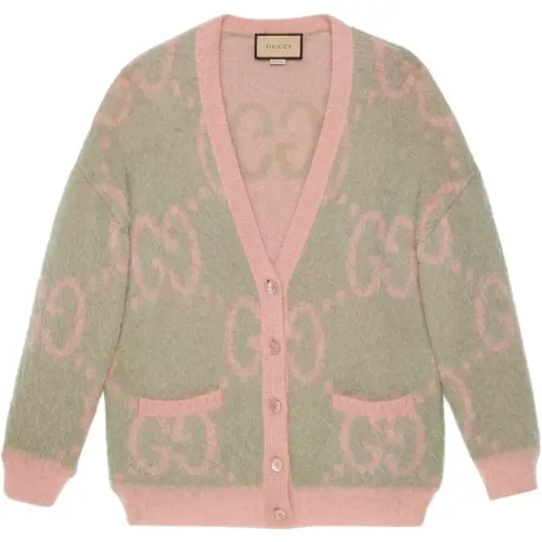 Signature GG Damier Jacquard Sweater , female, Sizes: M - Gucci - Modalova
