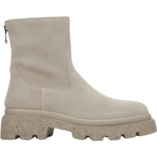 Graue Veloursleder Stiefeletten für den Winter Er00114211 , Damen, Größe: 37 EU - Estro - Modalova