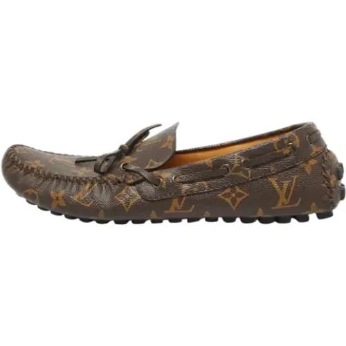 Pre-owned Flats, male, , Size: 9 US Pre-owned Coated canvas flats - Louis Vuitton Vintage - Modalova