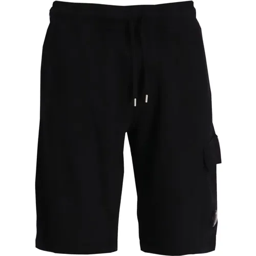 Casual Shorts, male, , Size: S Jersey Fleece Shorts with Pockets - C.P. Company - Modalova