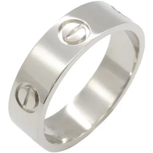 Pre-owned Jewellery, female, , Size: ONE SIZE Pre-owned White Gold rings - Cartier Vintage - Modalova