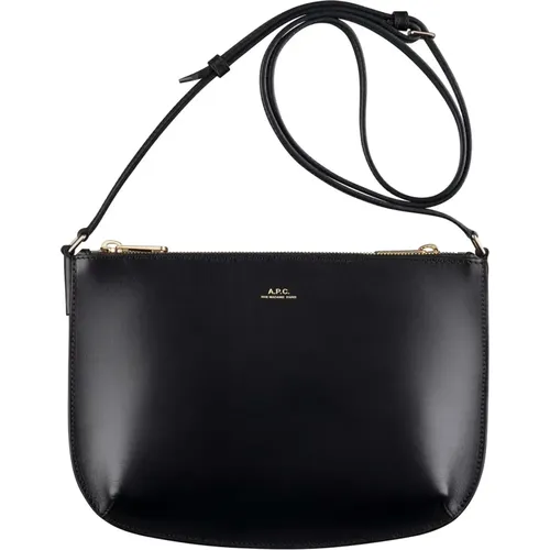 Leather Crossbody Bag , female, Sizes: ONE SIZE - A.p.c. - Modalova