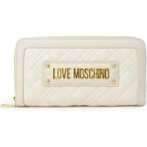 Wallets & Cardholders, female, , Size: ONE SIZE Quilted PU Lamb Women's Wallet - Love Moschino - Modalova