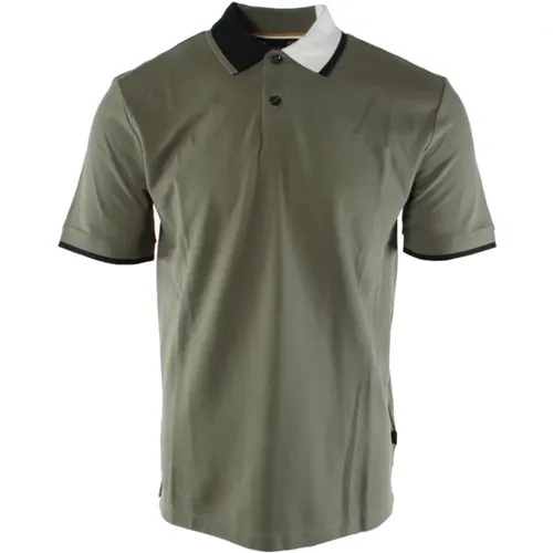 Grünes Baumwoll Elasthan Polo Shirt , Herren, Größe: S - Hugo Boss - Modalova