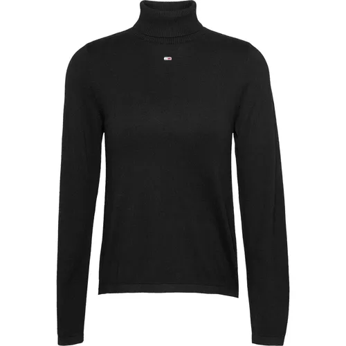 Schwarzer Pullover Slip On Regular Fit , Damen, Größe: S - Tommy Jeans - Modalova