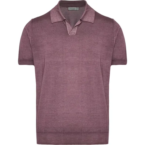 Luxuriöses Wolle Seide Polo Shirt , Herren, Größe: 2XL - Canali - Modalova