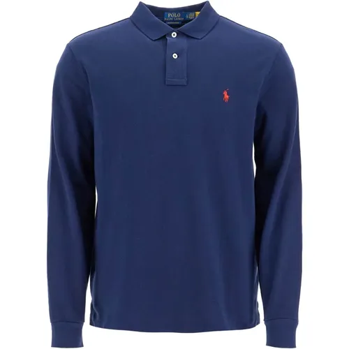 Ikonic Pony Logo Langarm Polo Shirt , Herren, Größe: M - Polo Ralph Lauren - Modalova