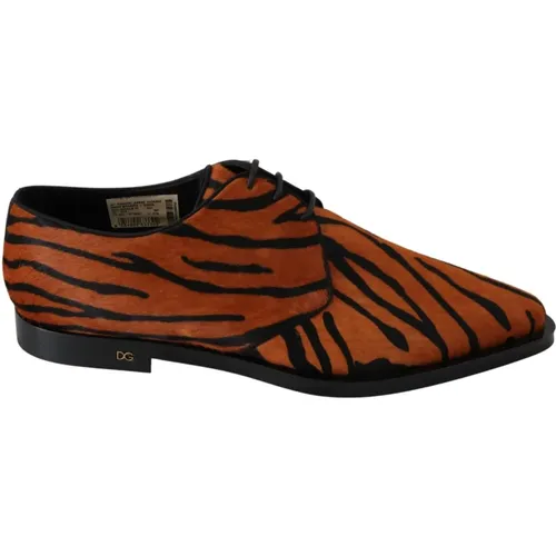 Tiger-Muster Pony Haar Schuhe - Dolce & Gabbana - Modalova