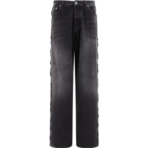 Jeans mit Reißverschluss-Detail , Herren, Größe: W30 - Off White - Modalova