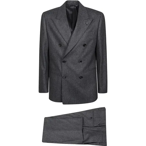 Double Breasted Suits, male, , Size: XL Elegant Suit - Lardini - Modalova