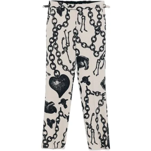 Heart Chain Print Trousers , male, Sizes: L, M, S - Vivienne Westwood - Modalova