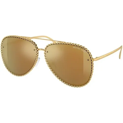 Gold Spiegel Sonnenbrille Portofino Modell - Michael Kors - Modalova
