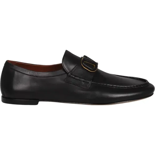 VLogo Leather Loafers , male, Sizes: 7 UK, 10 UK, 9 UK, 8 UK - Valentino Garavani - Modalova