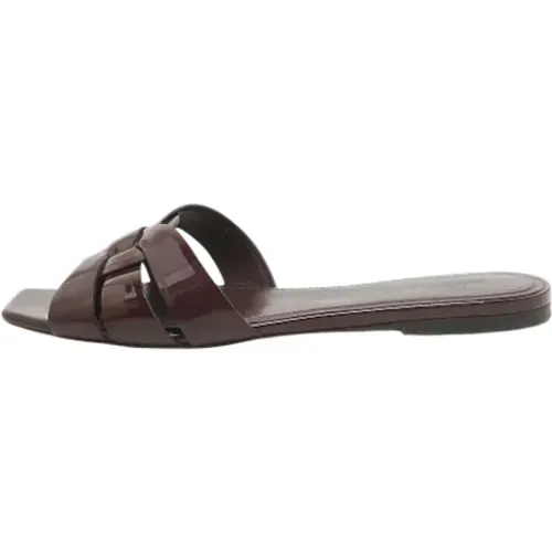 Pre-owned Leather sandals , female, Sizes: 5 1/2 UK - Yves Saint Laurent Vintage - Modalova