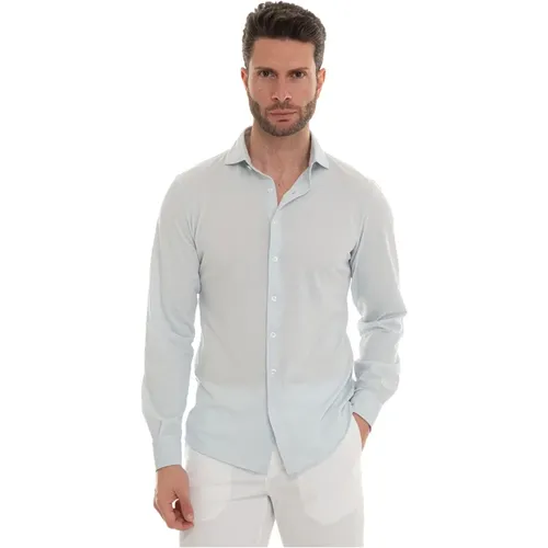 Polo Shirt mit französischem Kragen Texturiert Stretch , Herren, Größe: M - Gran Sasso - Modalova
