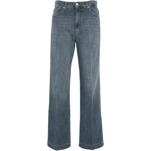 Weite Jeans mit Logo-Details , Damen, Größe: W28 - Nine In The Morning - Modalova