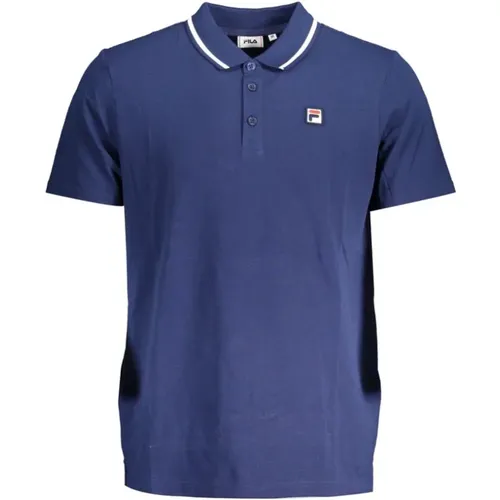 Klassisches Blaues Poloshirt , Herren, Größe: M - Fila - Modalova