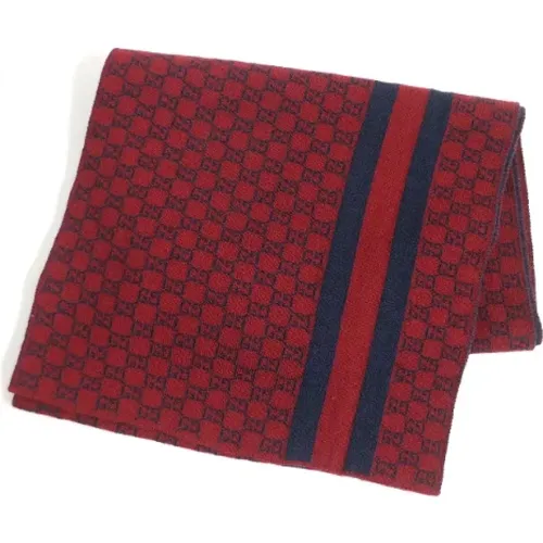 Pre-owned Scarves, female, , Size: ONE SIZE Pre-owned Cotton scarves - Gucci Vintage - Modalova