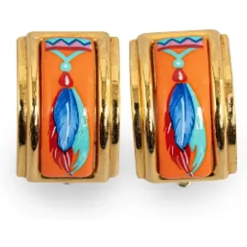 Pre-owned Jewellery, female, , Size: ONE SIZE Pre-owned Metal earrings - Hermès Vintage - Modalova