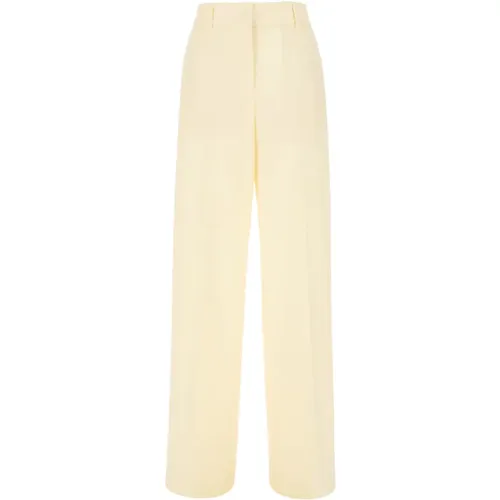 Straight Trousers, female, , Size: XS High-Waist Straight-Leg Tailored Trousers - Msgm - Modalova