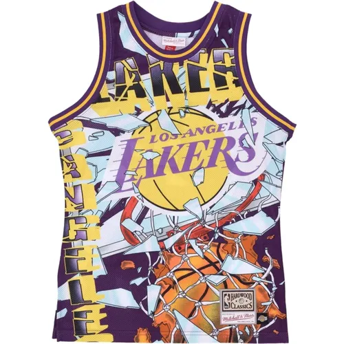 NBA Basketball Tank Top Lila , Herren, Größe: XL - Mitchell & Ness - Modalova