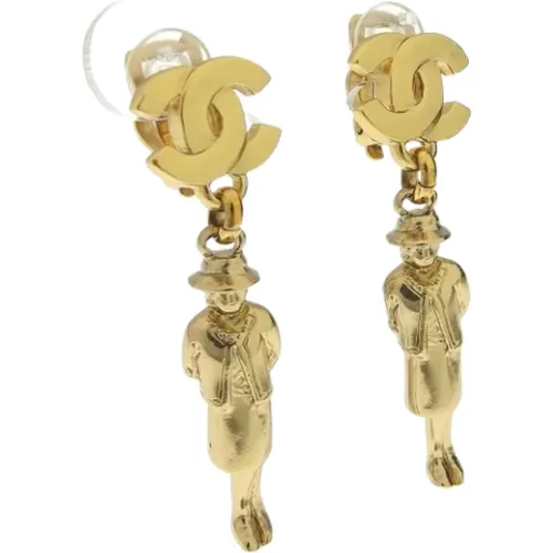 Pre-owned Jewellery, female, , Size: ONE SIZE Pre-owned Metal earrings - Chanel Vintage - Modalova