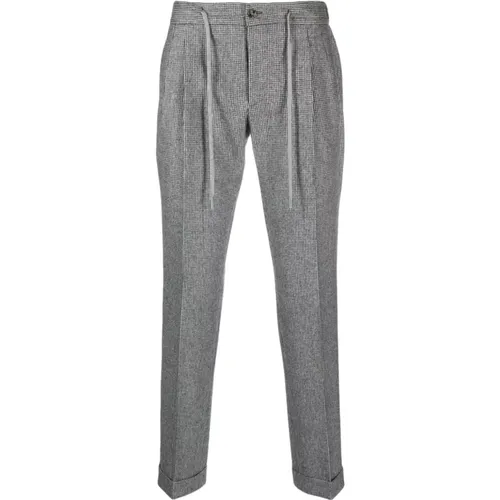 Grey Roma Coulisse Trousers , male, Sizes: L, XL - Barba Napoli - Modalova