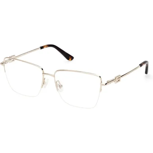 Metal Frame Eyeglasses for Women , female, Sizes: 53 MM - Guess - Modalova