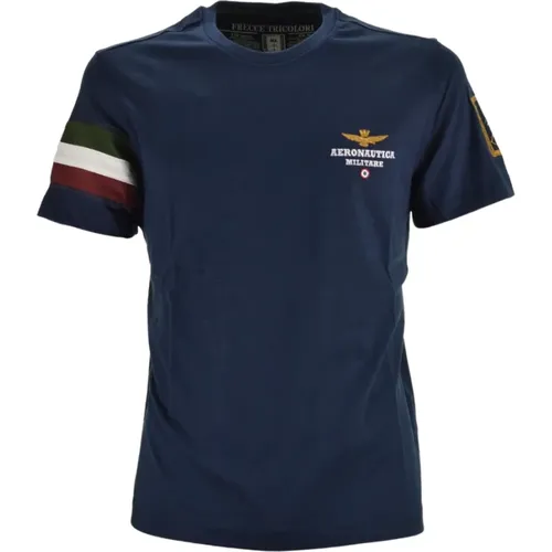 T-shirt with Tricolor Arrows , male, Sizes: 2XL, 3XL, L, XL - aeronautica militare - Modalova